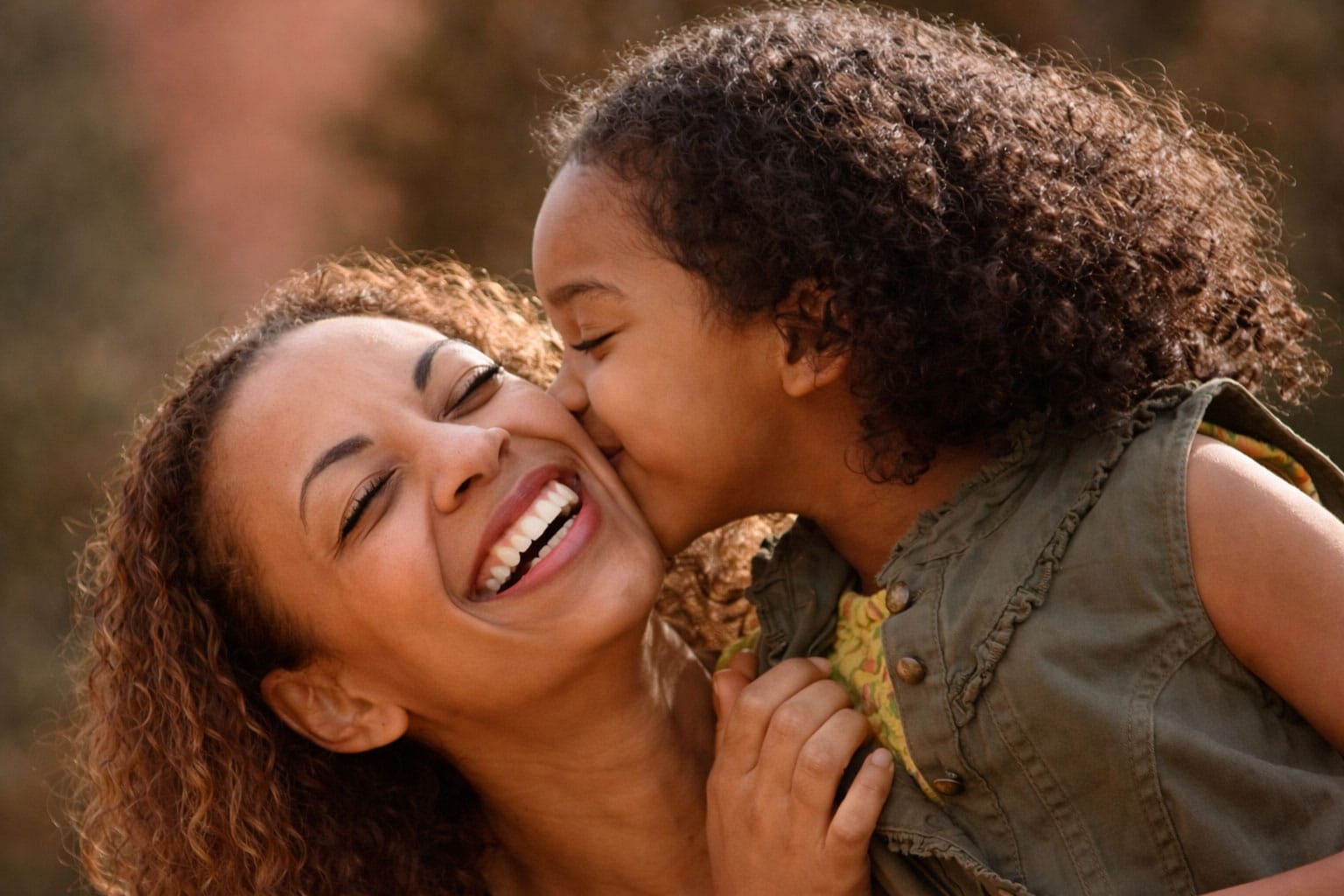 Mother and daughter enjoying a moment